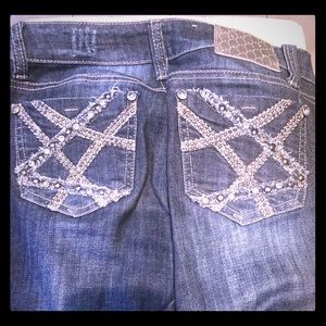 LA Idol embellished straight leg jeans